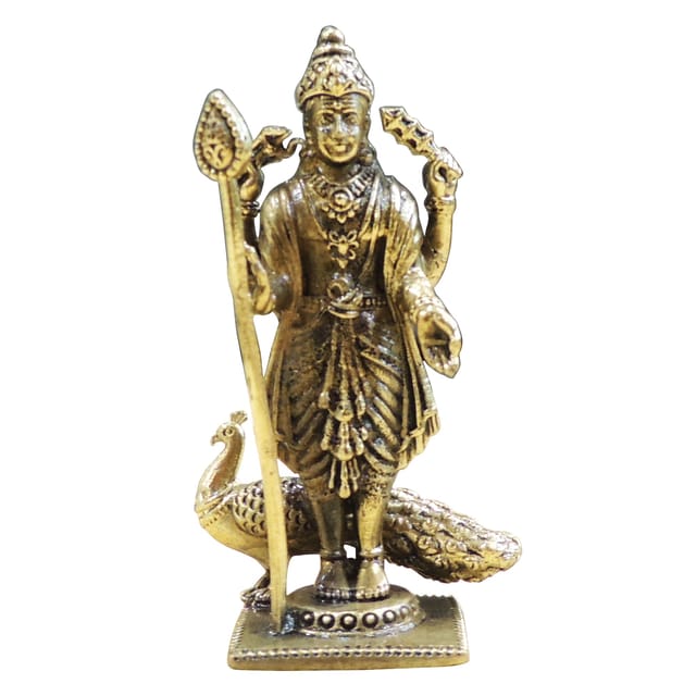 Brass Showpiece Kartike Statue - 1.5*1*3 Inch (BS1861 C)