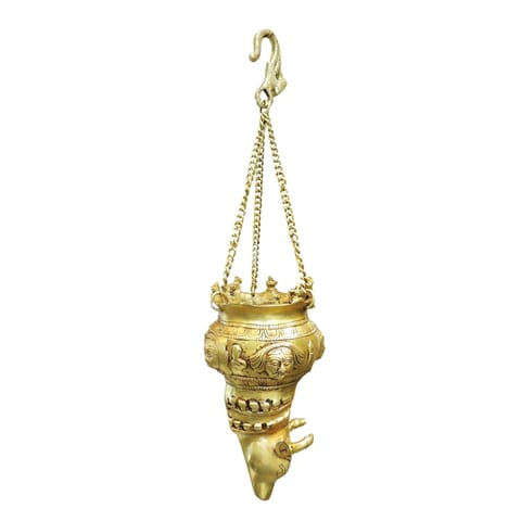 Brass Nandi Face Shirangi Statue, 900 ML- 4.5*4.5*8.5 Inch (BS1890 D)