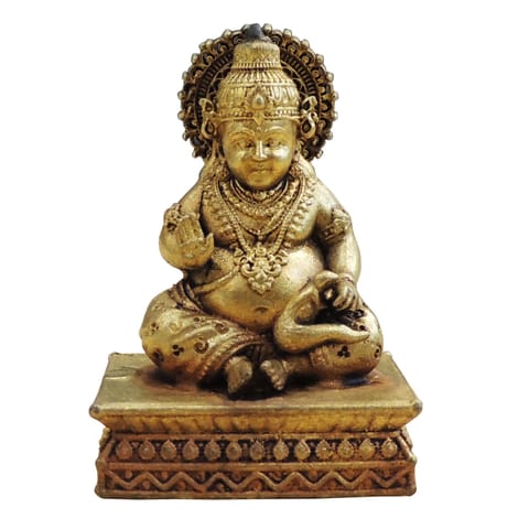 Brass Showpiece Kuber Ji God Idol Statue - 2.6*1.2*2.5 Inch (BS1748 D)