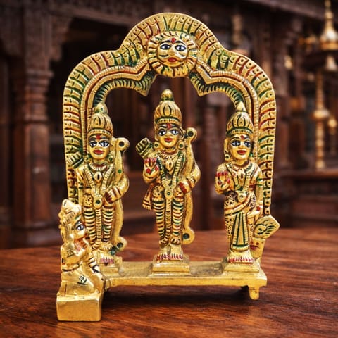 Brass Showpiece Ram Darbar God Idol Statue - 4.2*2*5 Inch (BS131 Y)