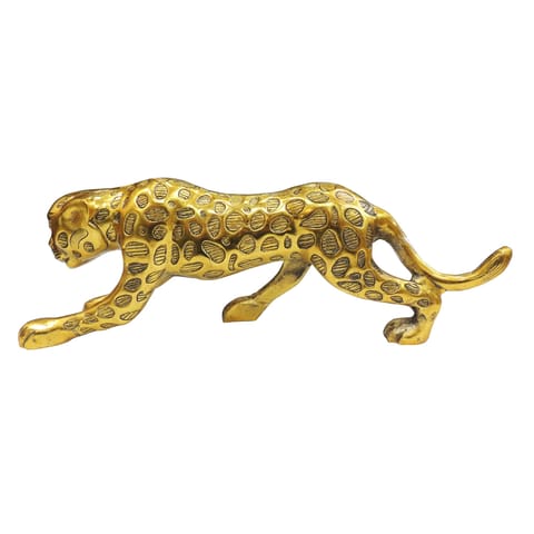 Aluminium Showpiece Leopard Statue - 21*3*7.5 Inch (AS535 F)