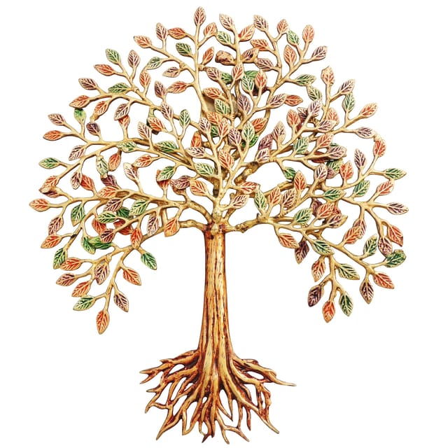 Brass Showpiece Kalpavriksha Tree -16*1*19 Inch (BS1569 B)