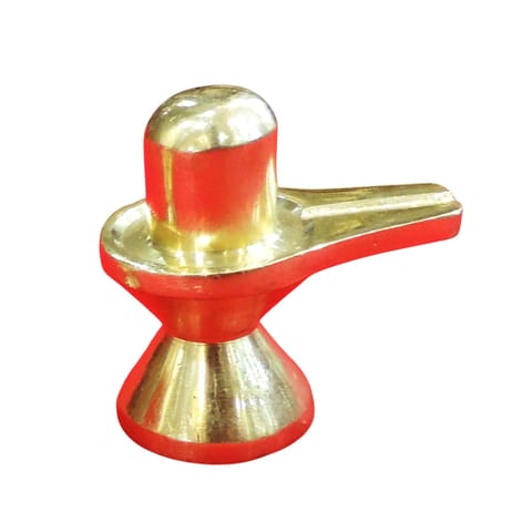 Brass Temple Shiv Ling - 1*1*1.2 Inch (BS997 D)