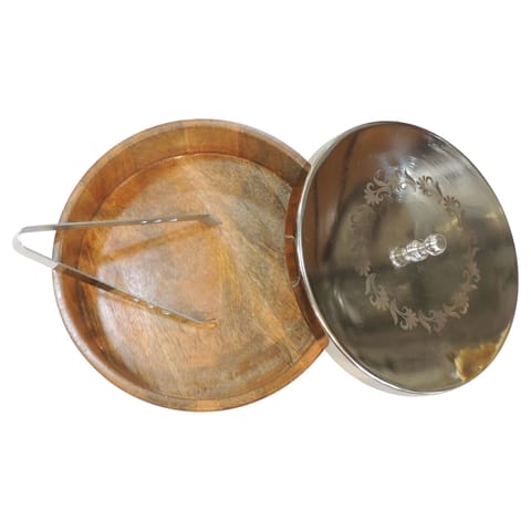 Wooden Roti Box - 8*8*4 Inch (W076 C)