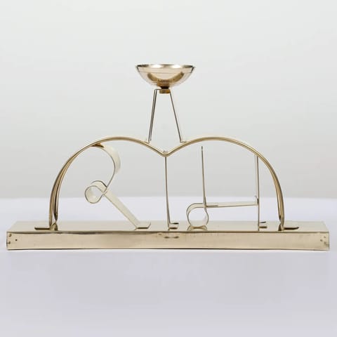 Brass Table Decor Ram Deepak - 12.2*2.5*7 Inch (F790 C)