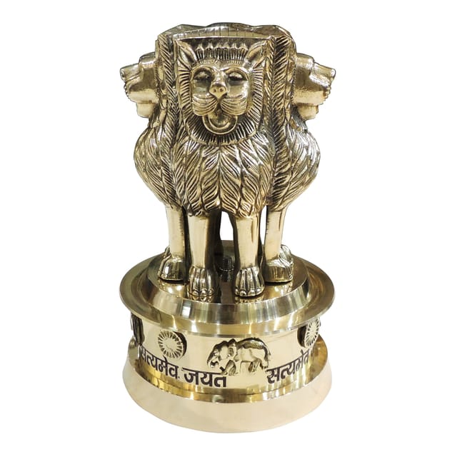 Brass Home Decorative Ashok Lath Showpiece - 6.2*6.2*10 Inch (F670 I)
