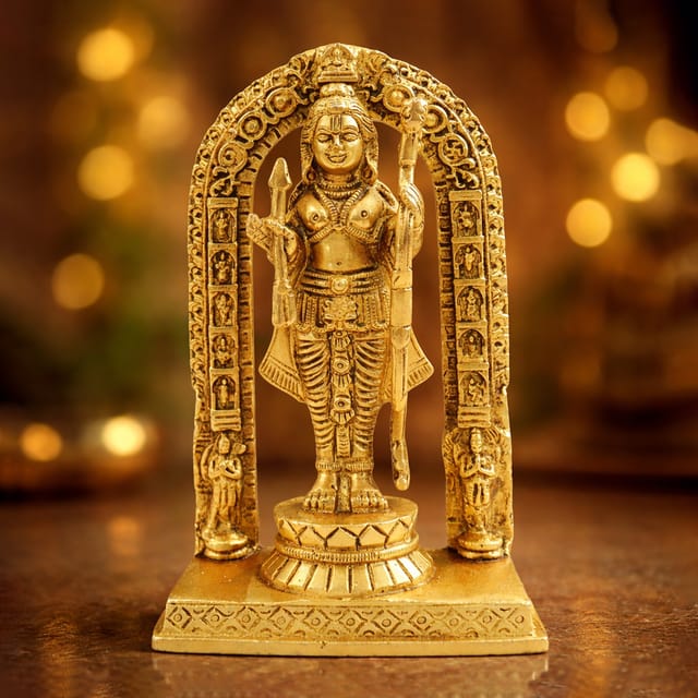 Brass Showpiece Ram Lala God Idol Statue - 3.2*2*5.2 Inch (BS1717 X)