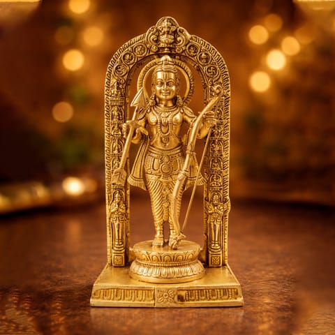 Brass Showpiece Yellow Ramlala God Idol Statue - 12*8.5*24 Inch (BS1738 H)