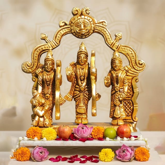 Brass Showpiece Ram Darbar God Idol Statue - 5.5*1.5*6.2 Inch (BS1394 H)