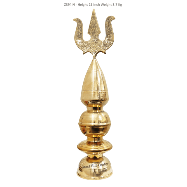 Brass Kalash Trishul 21 Inch - 5*5*21 inch (Z394 N)