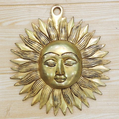 Brass Wall Hanging Showpiece Sun, Suraj Statue - 7*1*7.2 Inch (BS1843 E)