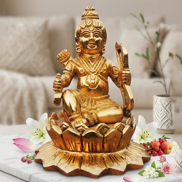 Brass Showpiece Ramlala God Idol Statue - 3.6*3.6*5 Inch (BS1682 C)