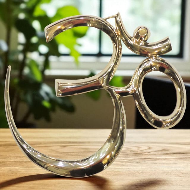 Brass Showpiece Wall Hanging Om - 8*1*19 Inch (F372 J)