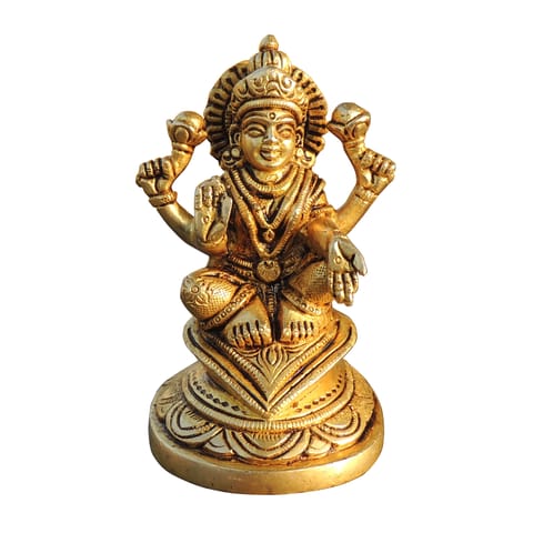 Brass Showpiece Laxmi Ji God Idol Statue - 3*2.2*4.5 Inch (BS1781 L)