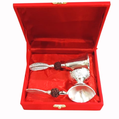 Aluminium Decorative Bell With Deepak, Diwali Gifting Item (AT081 C)