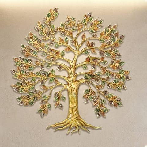 Brass Showpiece Tree God Idol Statue - 21*1*22 Inch (BS1569 F)