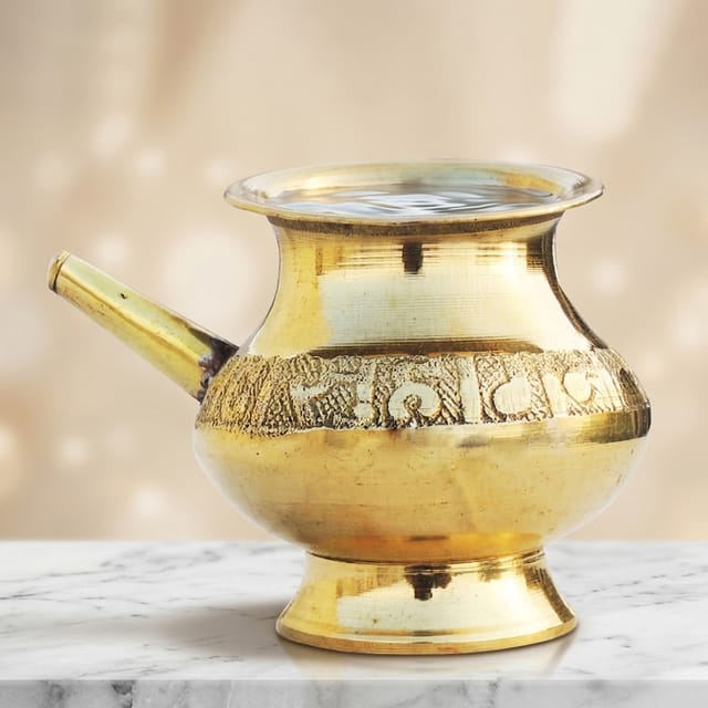 Pure Brass Karwa Lota- 3.5*2.5*3 inch, 140 ML (Z310 B)