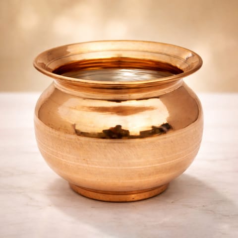Copper Lota, 430 Ml  - 4.2*4.2*3.5 inch (Z390 F)