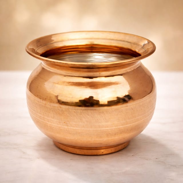 Copper Lota, 430 Ml  - 4.2*4.2*3.5 inch (Z390 F)