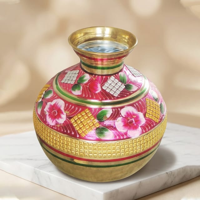 Brass Matka, 9.5 Liter - 10.5*10.5*11.7 inch (Z236 C)