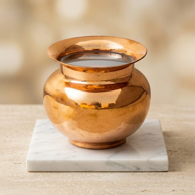 Copper Lota, 580 ML  - 4.5*4.5*4 inch (Z321 D)