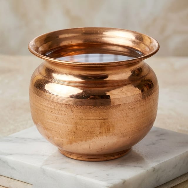 Copper Lota, 350 ML   - 4.5*4.5*3.8 inch (Z390 E)