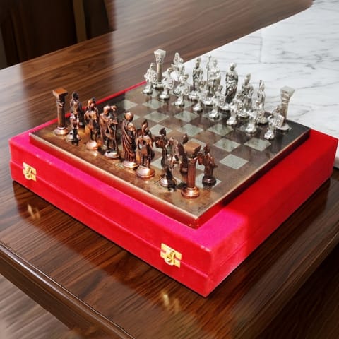 Brass Chess Silver Black  - 12*12*1 inch (BS363 G)