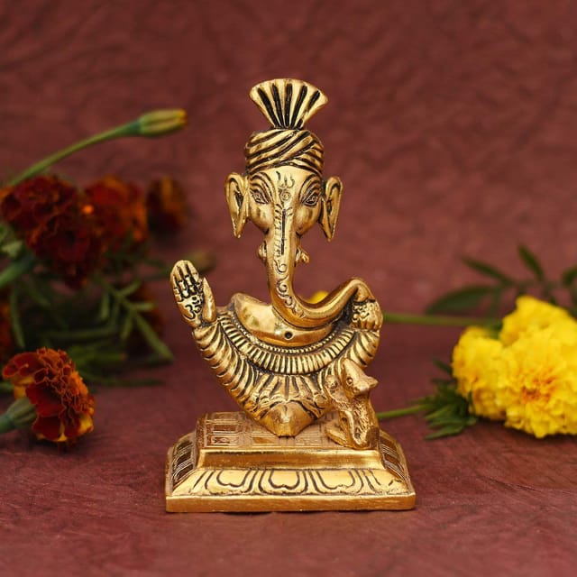 Showpiece Pagadi Ganesh - 3.8*2.5*6 inch (AS301 G)
