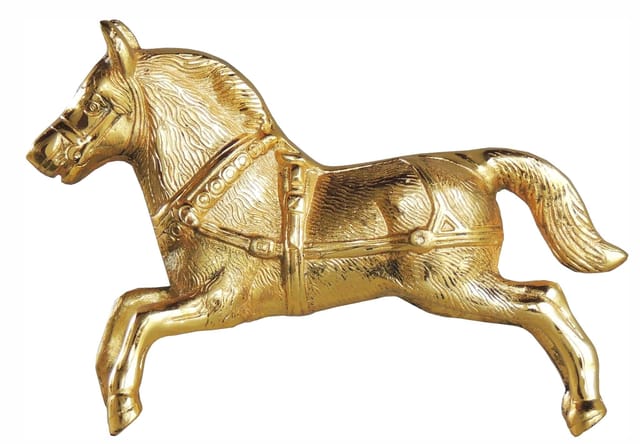 Aluminium Showpiece Horse  - 9.6*2.5*6.5 inch (AS222 G)