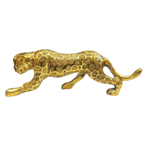 Aluminium Showpiece Leopard Statue - 21*3*7.5 Inch (AS535 F)