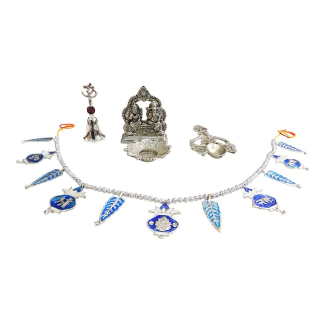 Aluminium Showpiece Laxmi Ganesh With Bandhanwar Gift Set (AS528 G)