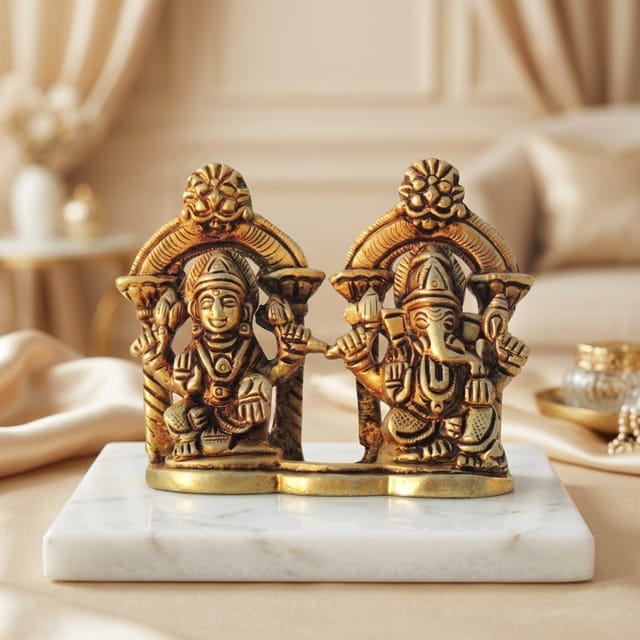 Brass Showpiece Ganesh Ji God Idol Statue - 4*1.5*2.6 Inch (BS1452 C)