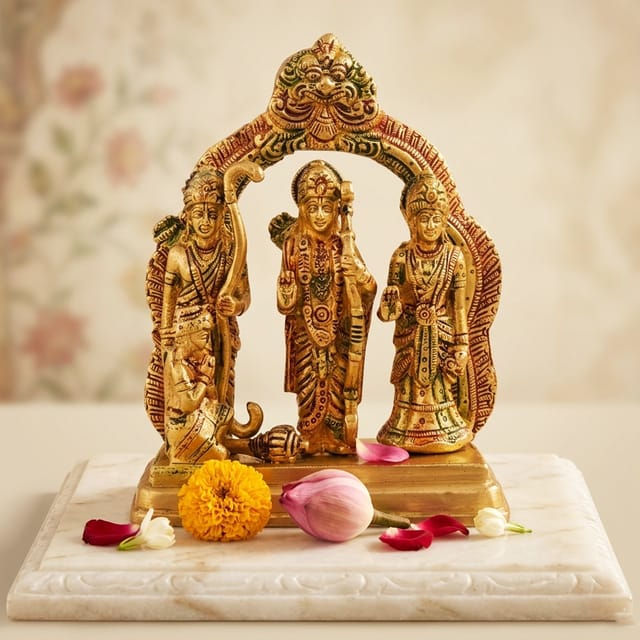 Brass Showpiece Ram Darbar God Idol Statue - 5.5*2.5*7 (BS131 M)