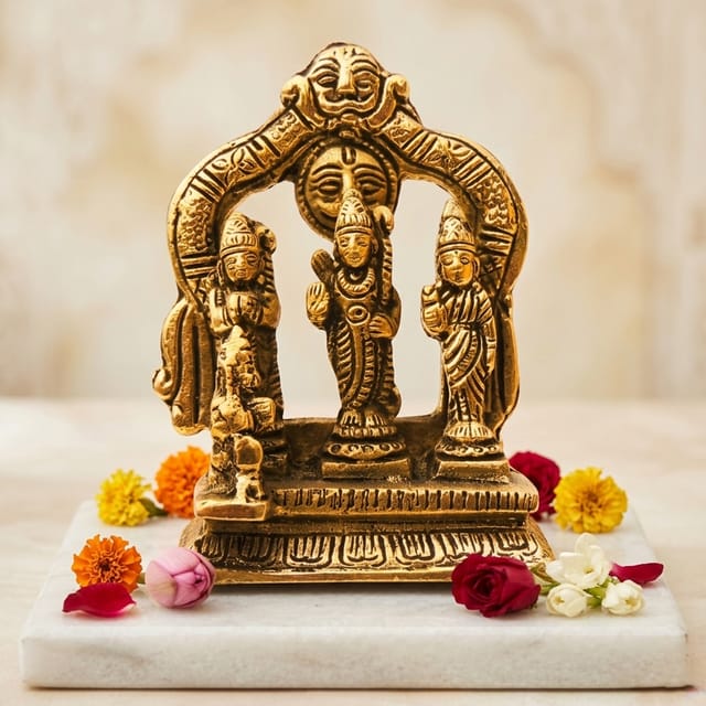 Brass Showpiece Ram Darbar God Idol Statue - 2.6*1.5*4 Inch (BS1394 A)