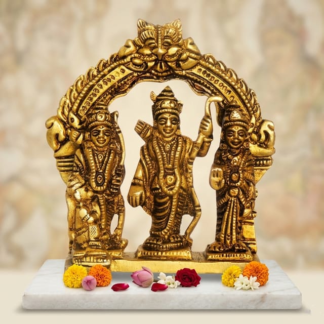 Brass Showpiece Ram Darbar God Idol Statue - 4*1.6*4.2 Inch (BS1394 C)