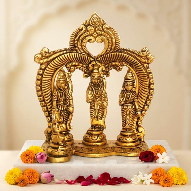 Brass Showpiece Ram Darbar God Idol Statue - 4.6*2.6*5.5 Inch (BS1394 E)