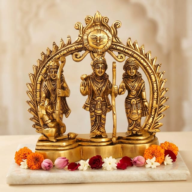 Brass Showpiece Ram Darbar God Idol Statue - 7.5*2.5*7.5 Inch (BS1394 I)