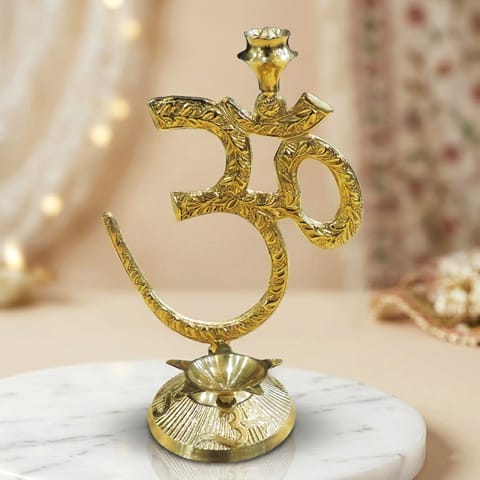 Brass Om Stand - 4.2*3.5*6.5 Inch (Z649 C)