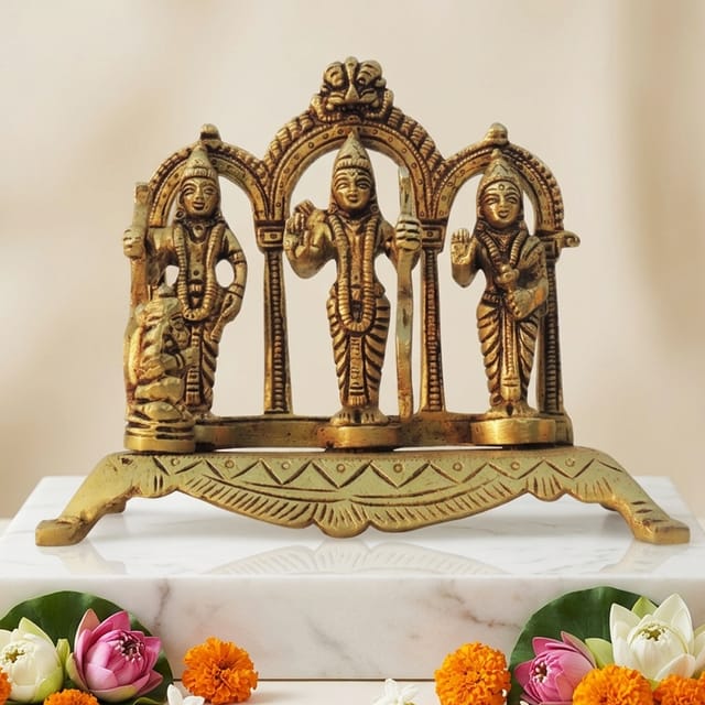 Brass Showpiece Ram Darbar God Idol Statue  - 5*1.5*5 inch (BS800 A)