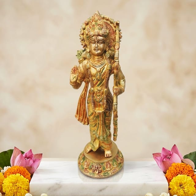 Brass Showpiece Ram Ji Statue - 5.3*5.3*15 Inch (BS886 R)