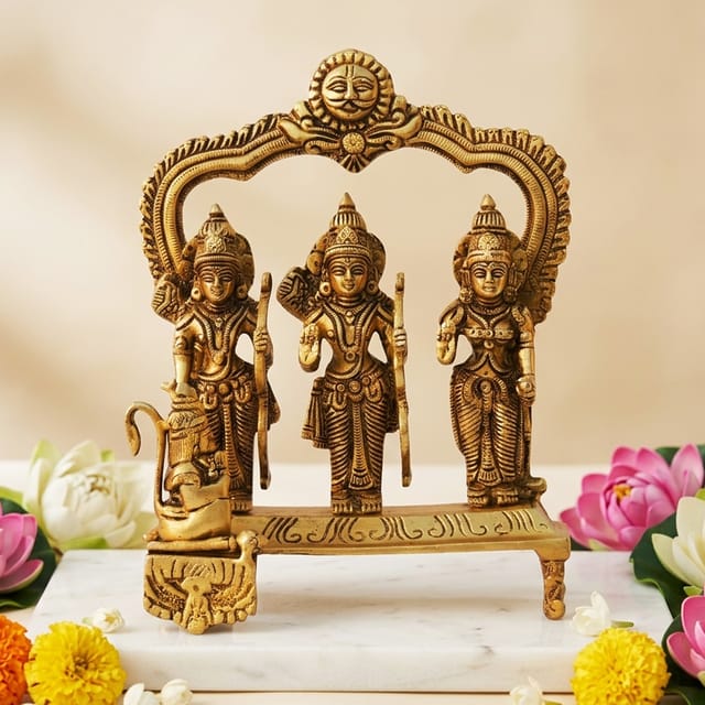 Brass Showpiece Ram Darbar Statue - 2*3.5*9.2 Inch (BS1394 K)