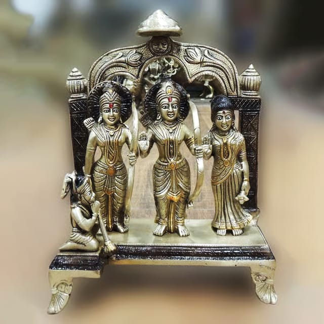 Brass Showpiece Ram Darbar Statue - 9.5*5*13 Inch (BS1506 A)