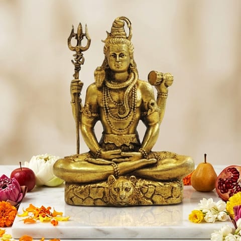 Brass Showpiece Shiv Ji God Idol Statue - 3*2*4 Inch (BS1734 X)