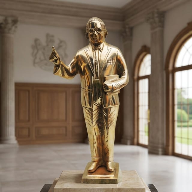 Brass Showpiece Ambedker Standing Statue - 3.4*3.4*13 inch (BS533 B)