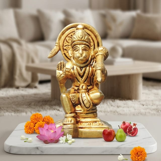 Brass Showpiece Hanuman Ji God Idol Statue  - 2.5*2.5*4 inch (BS1032 B)