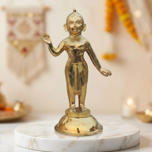 Brass Showpiece Radha God Idol Statue - 6.6*4.7*11.5 Inch (BS1236 R)
