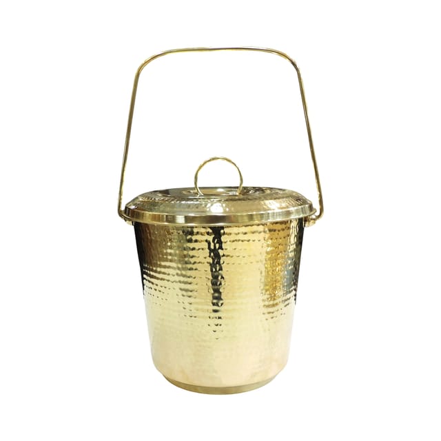 Brass Small Bucket - 12*8*10 Inch (Z659 B)