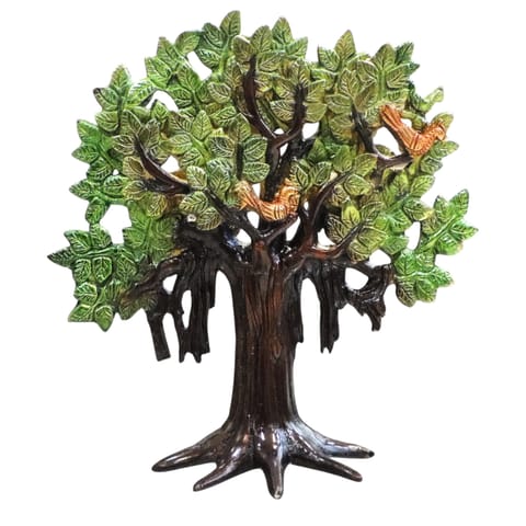 Brass Showpiece Table D�cor Kalpvriksha Tree Statue - 8*3.1*8.2 Inch (BS1427 D)