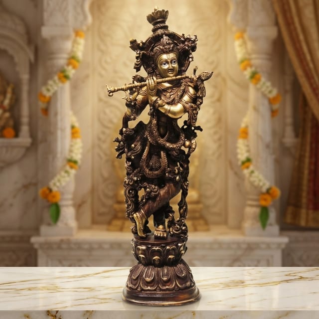 Brass Krishna Antique-8.5*6*30 (BS582 K)