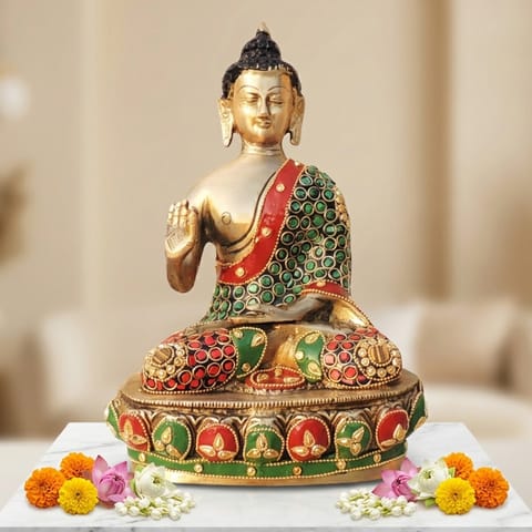 Brass Showpiece Buddha Ji God Idol Statue - 7*4.5*9.5 Inch (BS1547 D)